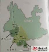 临沧茶区、思茅茶区、西双版纳茶区地图